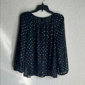 J.Crew popover rainbow blouse Medium